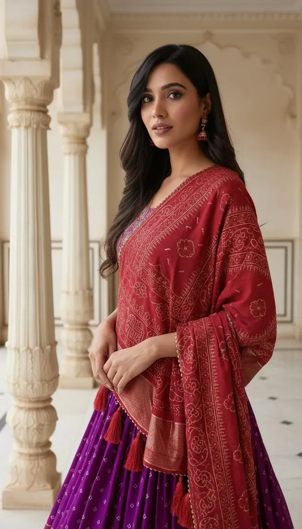 Purple_Dola_Silk_Patola_Foil_Print_Lehenga_Choli_For_Women