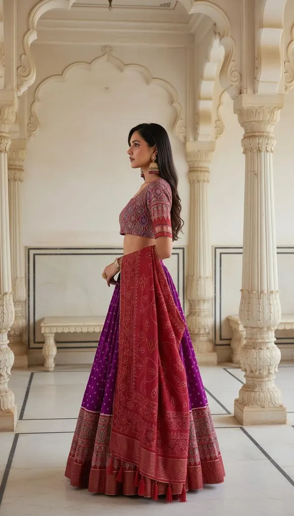 Purple_Dola_Silk_Patola_Foil_Print_Lehenga_Choli_For_Women