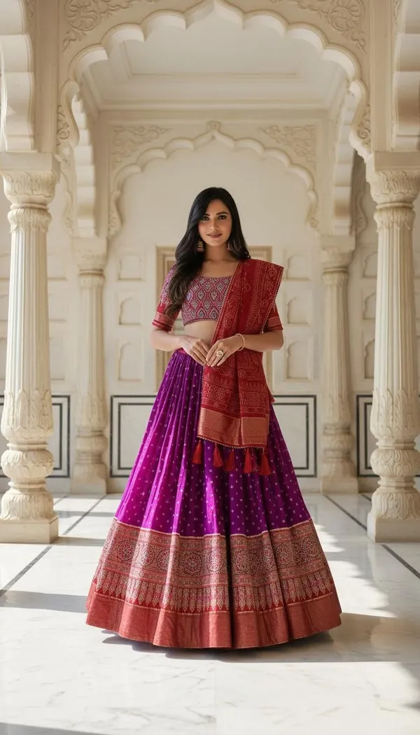 Purple_Dola_Silk_Patola_Foil_Print_Lehenga_Choli_For_Women