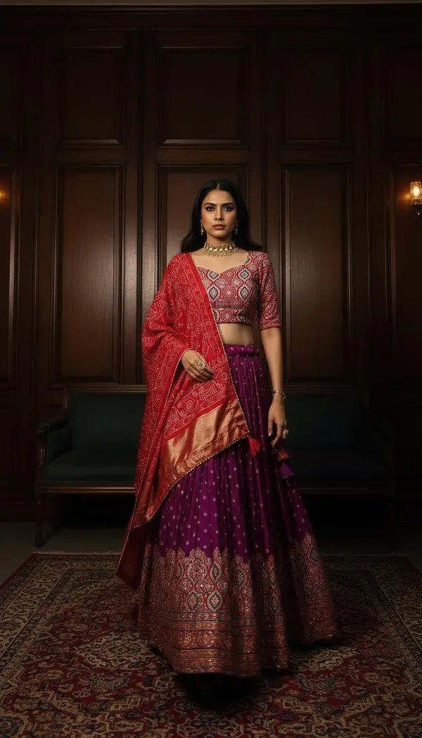Purple_Dola_Silk_Patola_Foil_Print_Lehenga_Choli_For_Women
