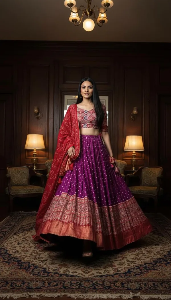 Purple_Dola_Silk_Patola_Foil_Print_Lehenga_Choli_For_Women
