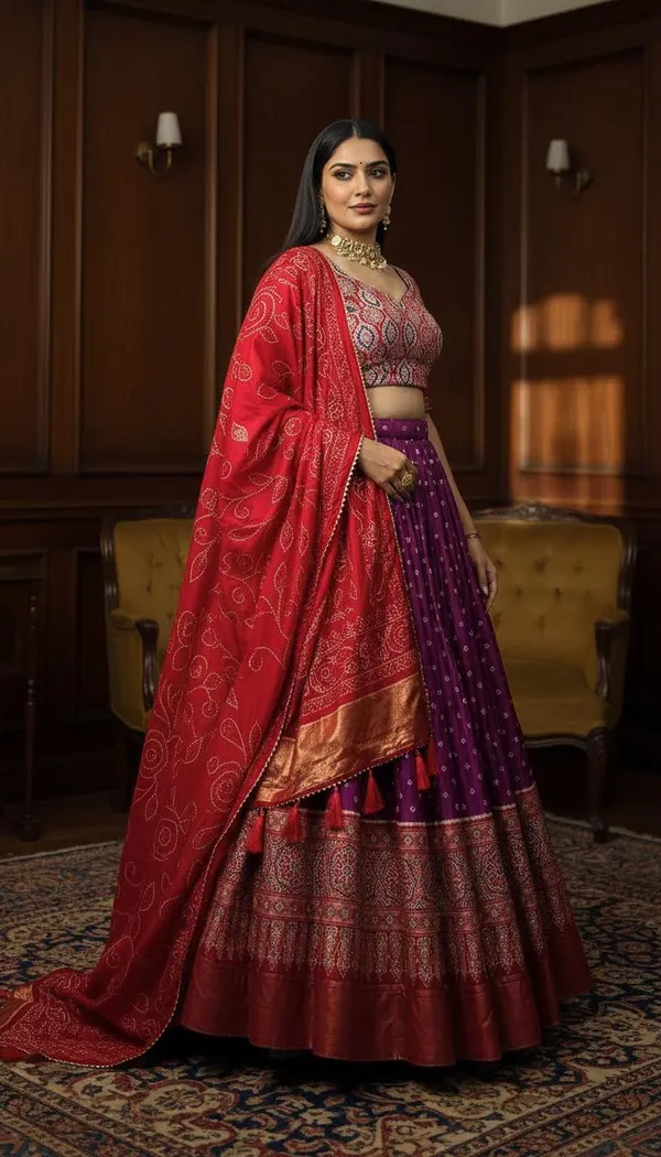 Purple_Dola_Silk_Patola_Foil_Print_Lehenga_Choli_For_Women