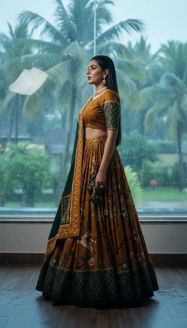 Mustard_Dola_Silk_Patola_Foil_Print_Lehenga_Choli_For_Women