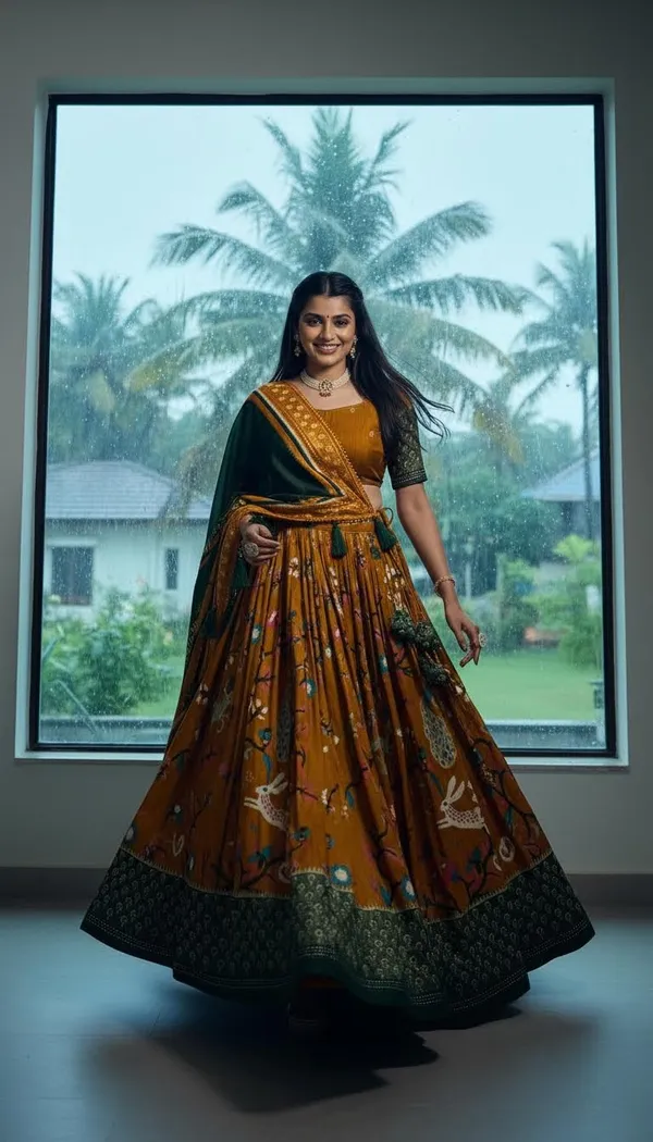 Mustard_Dola_Silk_Patola_Foil_Print_Lehenga_Choli_For_Women