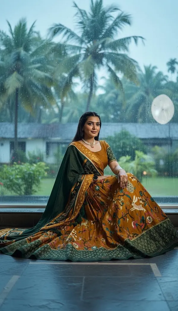 Mustard_Dola_Silk_Patola_Foil_Print_Lehenga_Choli_For_Women