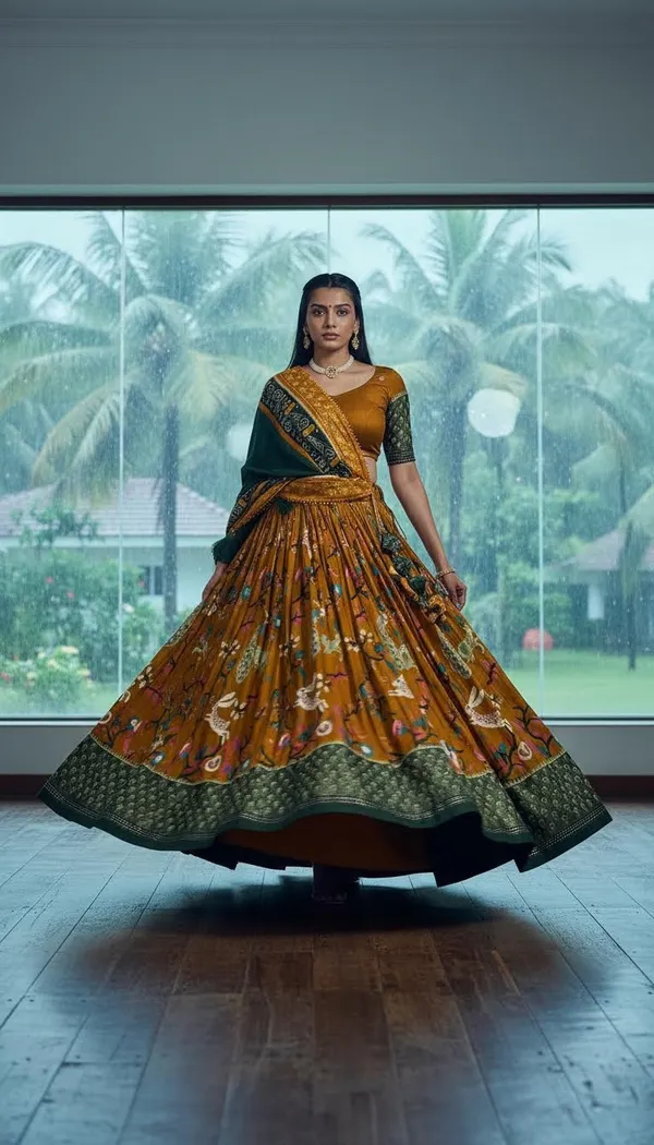 Mustard_Dola_Silk_Patola_Foil_Print_Lehenga_Choli_For_Women