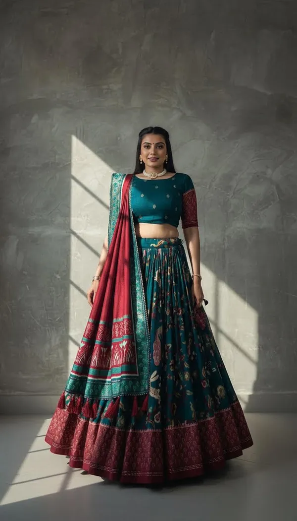 Rama_Dola_Silk_Patola_Foil_Print_Lehenga_Choli_For_Women