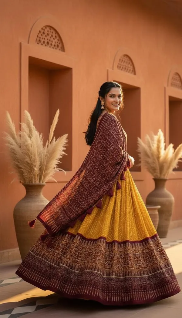 Yellow_Dola_Silk_Patola_Foil_Print_Lehenga_Choli_For_Women
