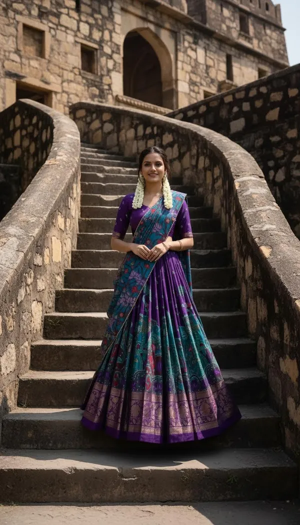 Purple_Dola_Silk_Patola_Foil_Print_Lehenga_Choli_For_Women