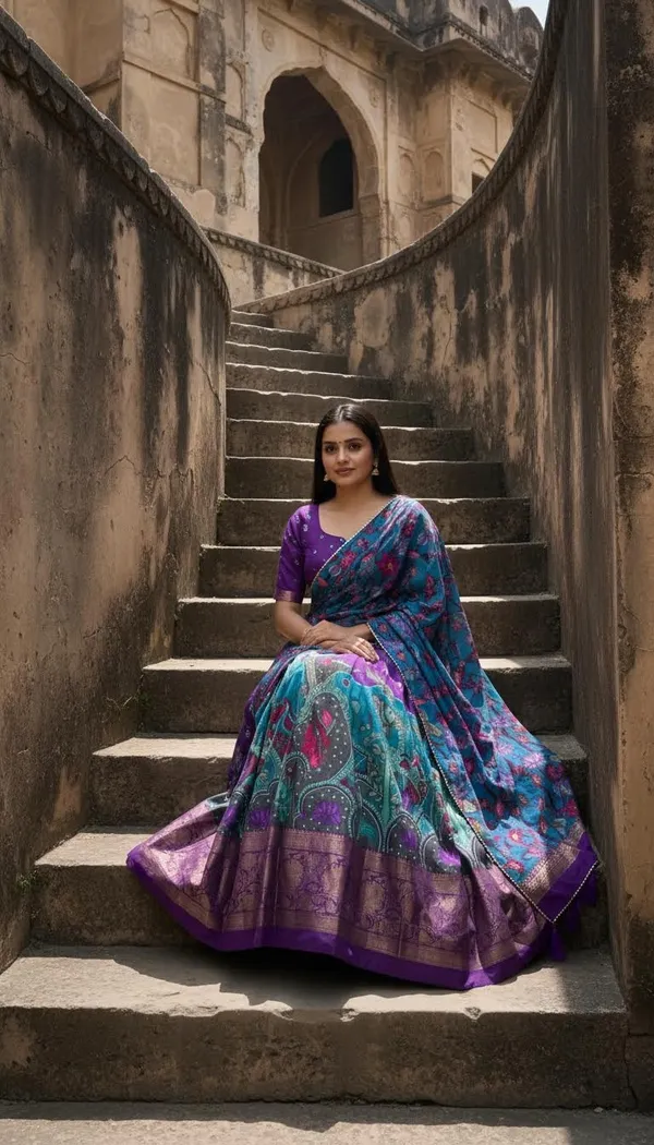 Purple_Dola_Silk_Patola_Foil_Print_Lehenga_Choli_For_Women