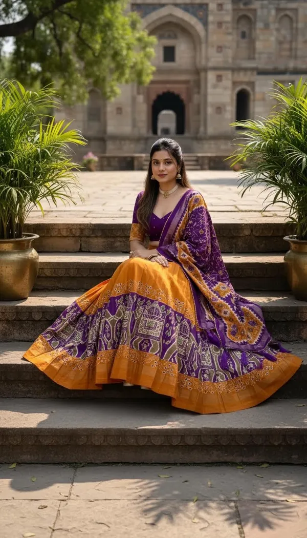 Yellow_Dola_Silk_Patola_Print_Lehenga_Choli_For_Women