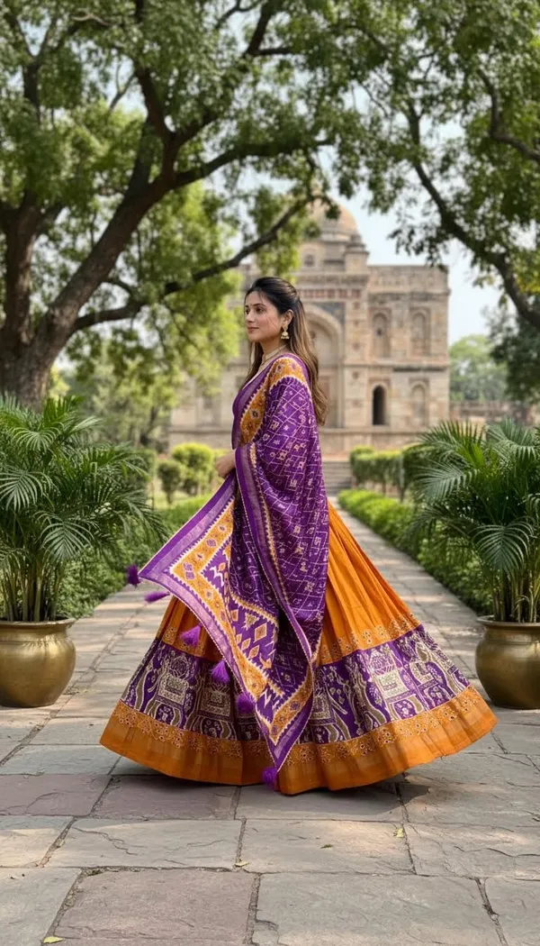 Yellow_Dola_Silk_Patola_Print_Lehenga_Choli_For_Women