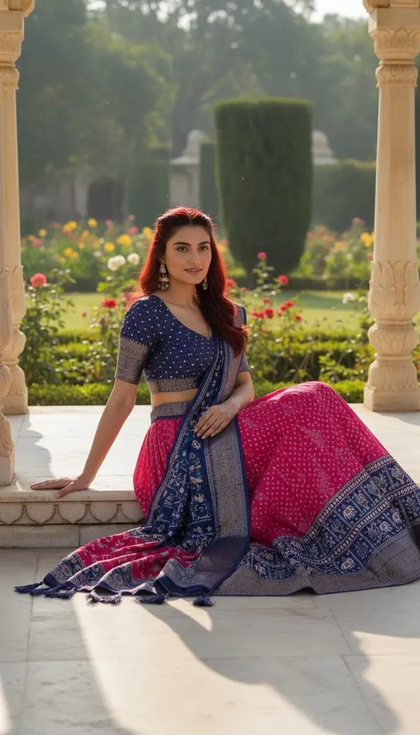 Pink_Lichi_Fabric_Jacquard_Jari_Print_Lehenga_Choli_For_Women