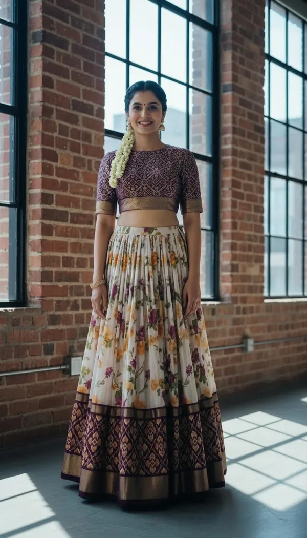 Wine_Dola_Silk_Patola_Foil_Print_Lehenga_Choli_For_Women