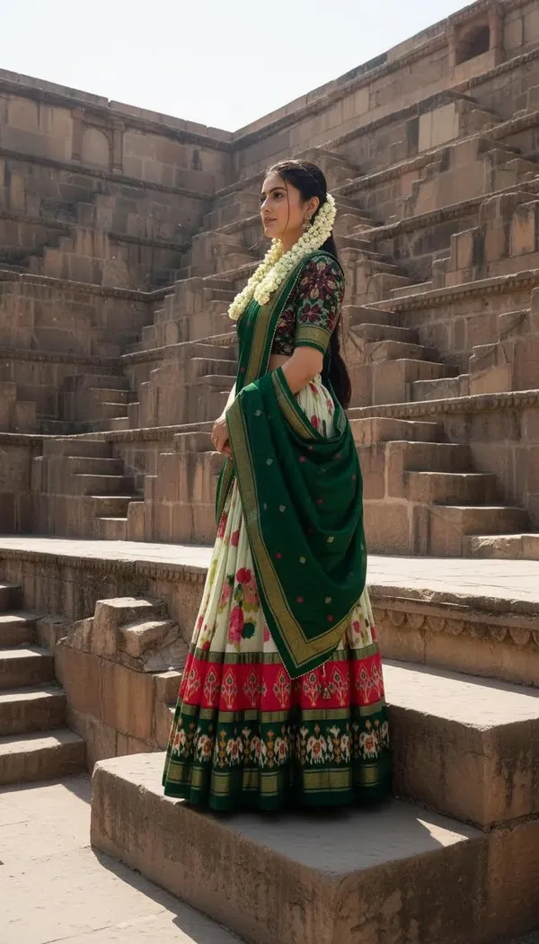 Green_Dola_Silk_Patola_Foil_Print_Festive_Lehenga_Choli_For_Women