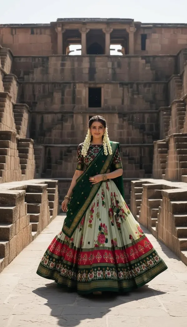 Green_Dola_Silk_Patola_Foil_Print_Festive_Lehenga_Choli_For_Women