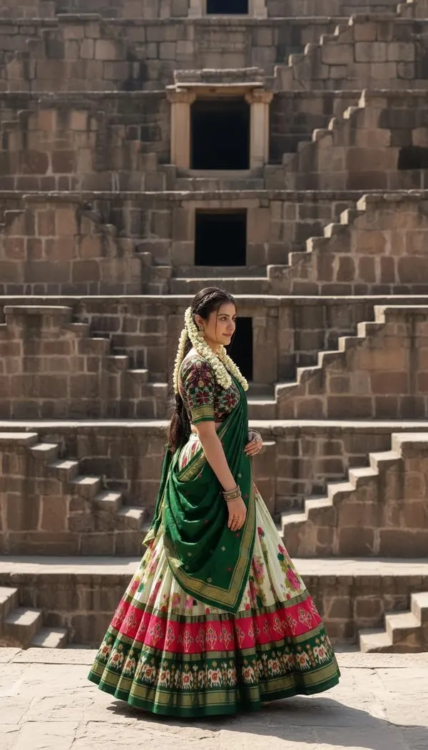 Green_Dola_Silk_Patola_Foil_Print_Festive_Lehenga_Choli_For_Women