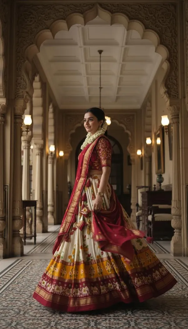 Red_Dola_Silk_Patola_Foil_Print_Festive_Lehenga_Choli_For_Women