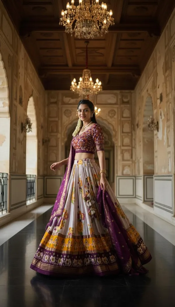 Wine_Dola_Silk_Patola_Foil_Print_Festive_Lehenga_Choli_For_Women