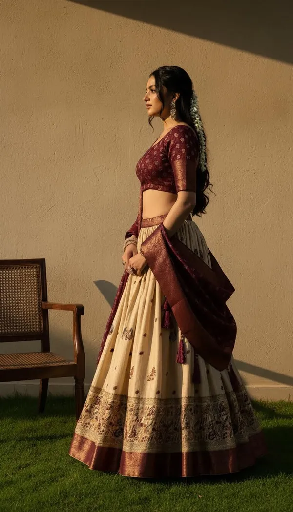 Wine_Dola_Silk_Jacquard_Lehenga_Choli_For_Women