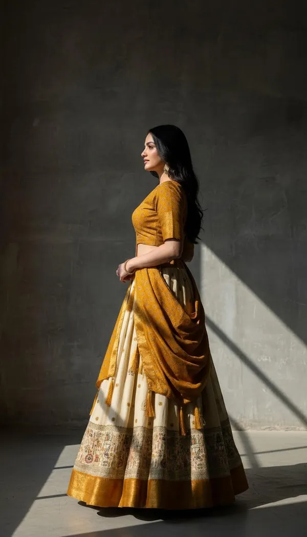 Yellow_Dola_Silk_Jacquard_Lehenga_Choli_For_Women
