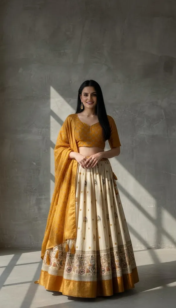 Yellow_Dola_Silk_Jacquard_Lehenga_Choli_For_Women