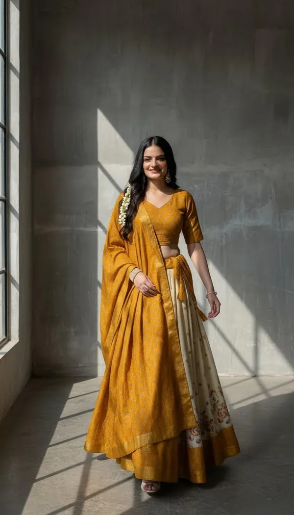 Yellow_Dola_Silk_Jacquard_Lehenga_Choli_For_Women