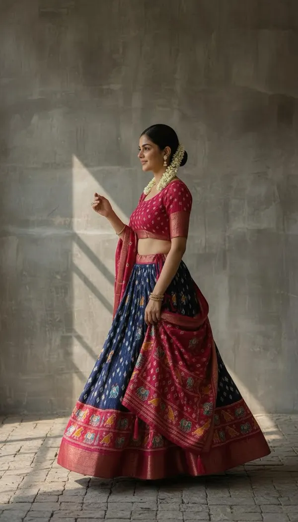 Blue_Dola_Silk_Jacquard_Jari_Lehenga_Choli_For_Women