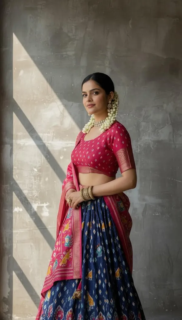 Blue_Dola_Silk_Jacquard_Jari_Lehenga_Choli_For_Women