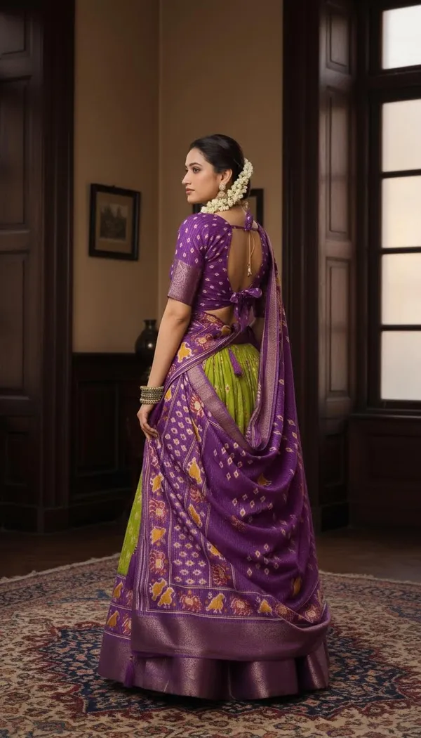 Parrot_Green_Dola_Silk_Jacquard_Jari_Lehenga_Choli_For_Women