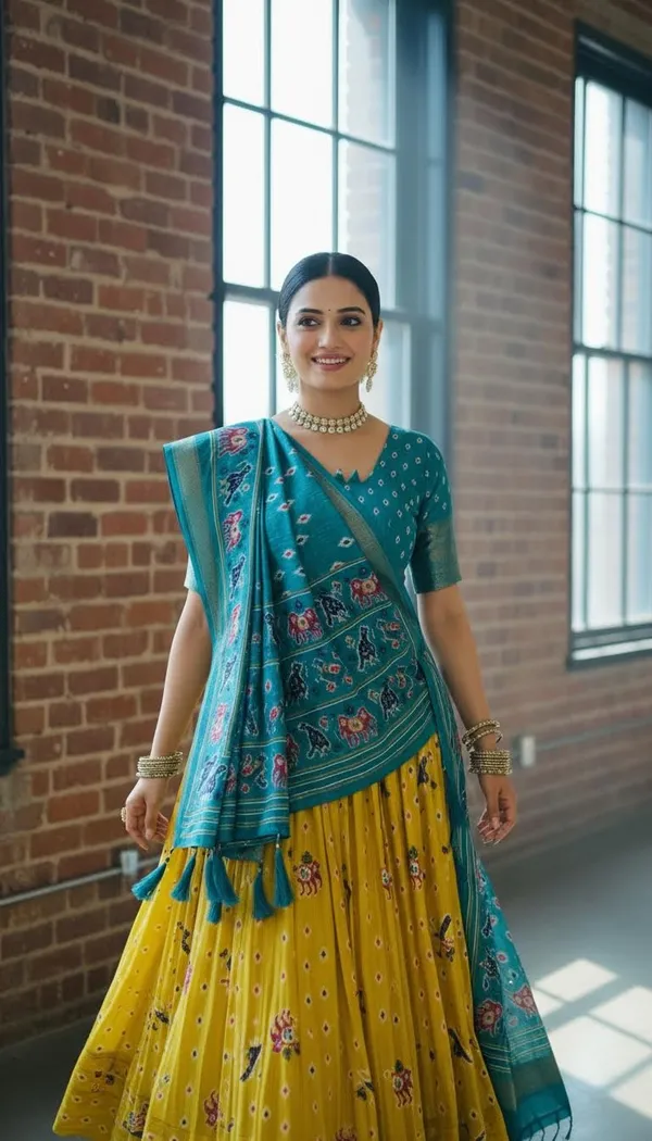 Yellow_Dola_Silk_Jacquard_Jari_Lehenga_Choli_For_Women
