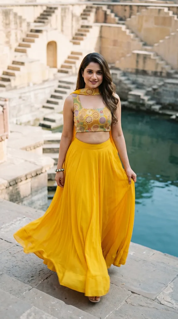 Yellow_Fox_Georgette_Embroidered_Flared_Lehenga_Choli_For_Women