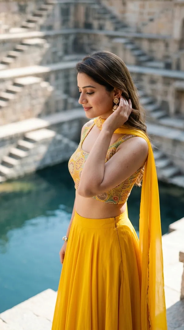 Yellow_Fox_Georgette_Embroidered_Flared_Lehenga_Choli_For_Women
