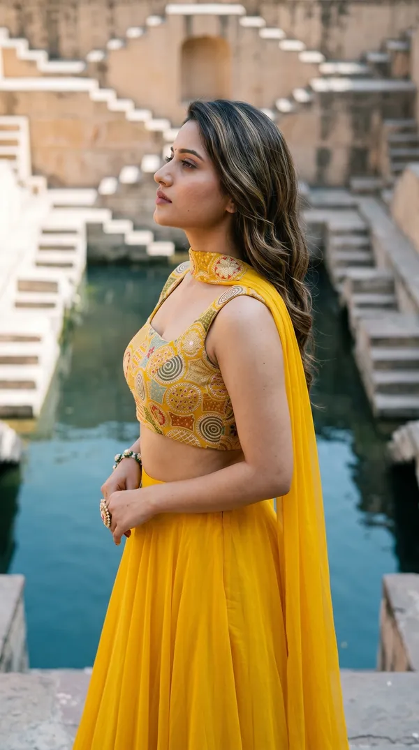 Yellow_Fox_Georgette_Embroidered_Flared_Lehenga_Choli_For_Women