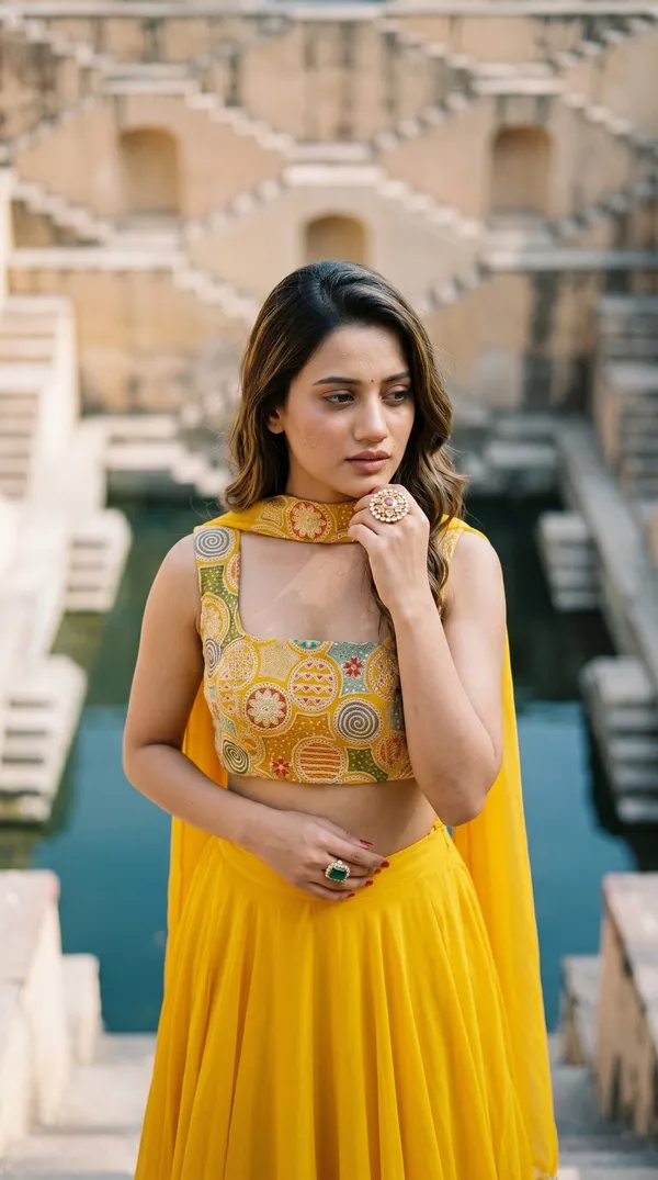 Yellow_Fox_Georgette_Embroidered_Flared_Lehenga_Choli_For_Women