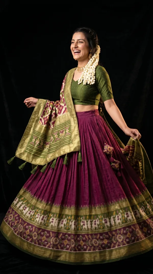 Purple_Dola_Silk_Patola_Print_Foil_Work_Lehenga_Choli_For_Women