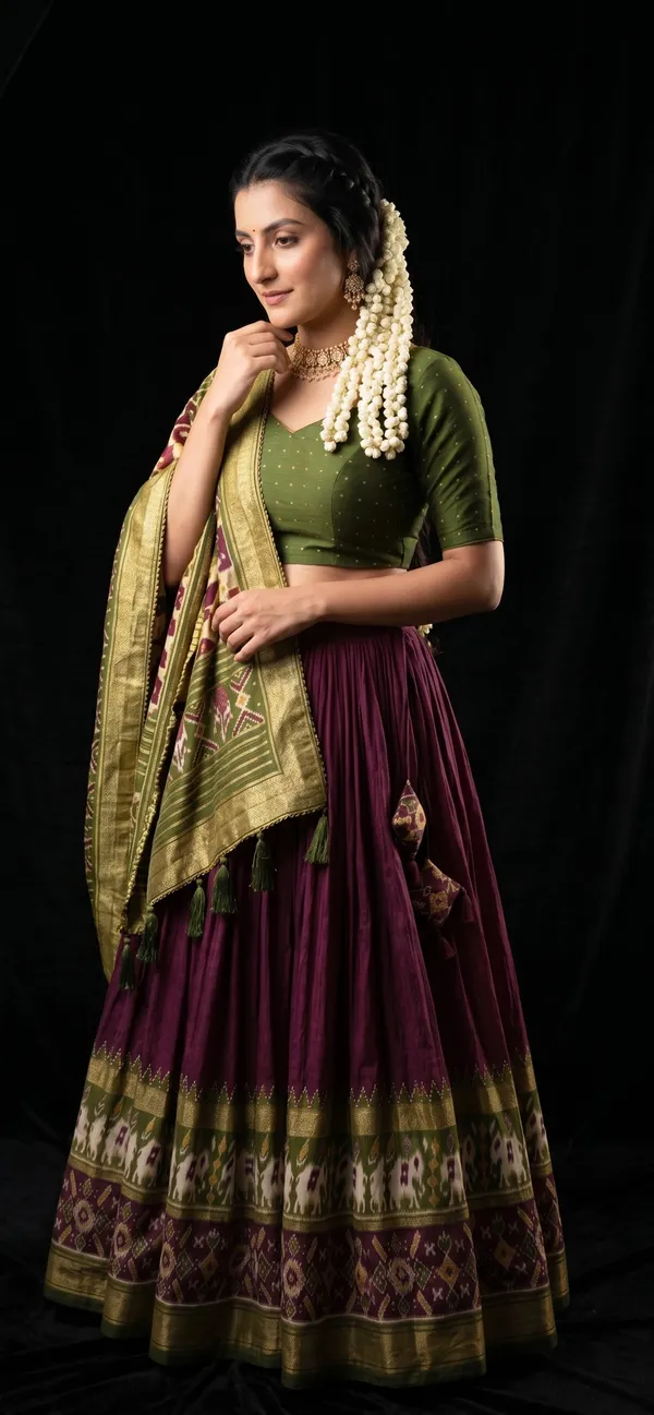 Purple_Dola_Silk_Patola_Print_Foil_Work_Lehenga_Choli_For_Women