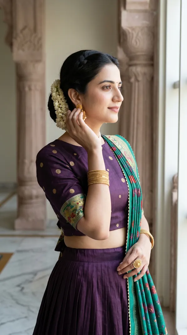Purple_Dola_Silk_Patola_Print_Foil_Work_Lehenga_Choli_For_Women