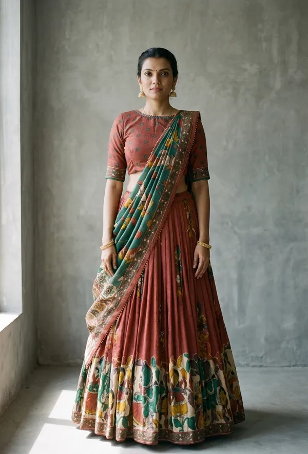 Red_Dola_Silk_Patola_Print_Foil_Work_Lehenga_Choli_For_Women