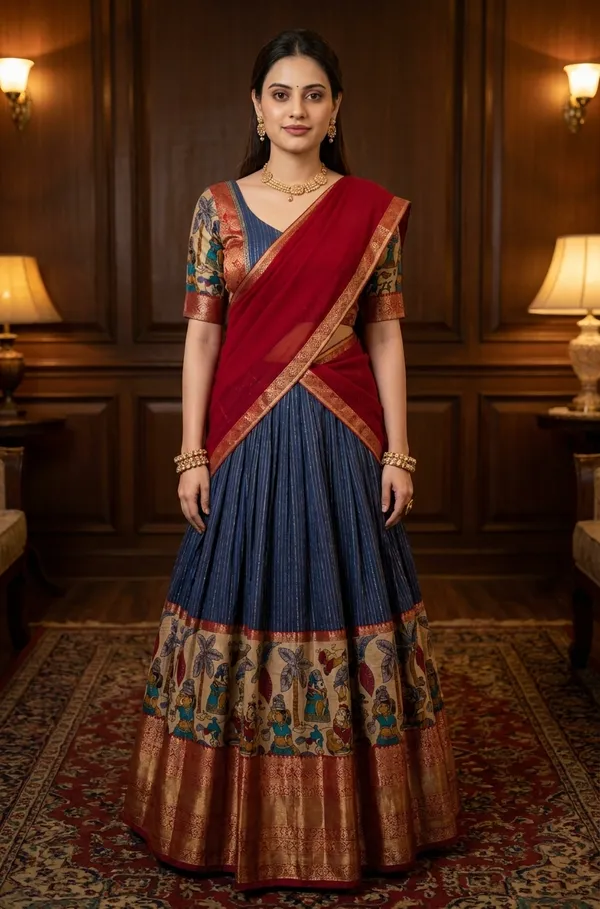 Blue_Dola_Silk_Patola_Print_Foil_Work_Lehenga_Choli_For_Women