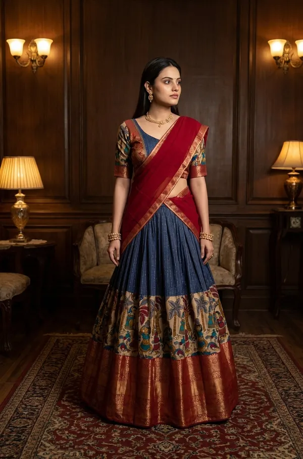 Blue_Dola_Silk_Patola_Print_Foil_Work_Lehenga_Choli_For_Women
