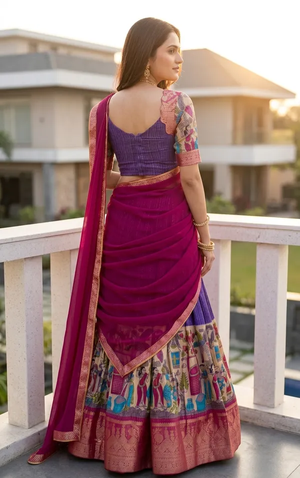 Purple_Dola_Silk_Patola_Print_Foil_Work_Lehenga_Choli_For_Women