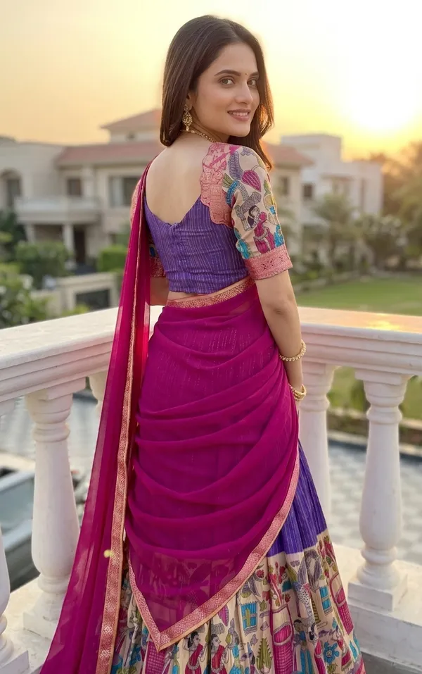 Purple_Dola_Silk_Patola_Print_Foil_Work_Lehenga_Choli_For_Women