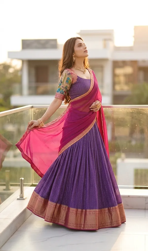 Purple_Dola_Silk_Patola_Print_Foil_Work_Lehenga_Choli_For_Women