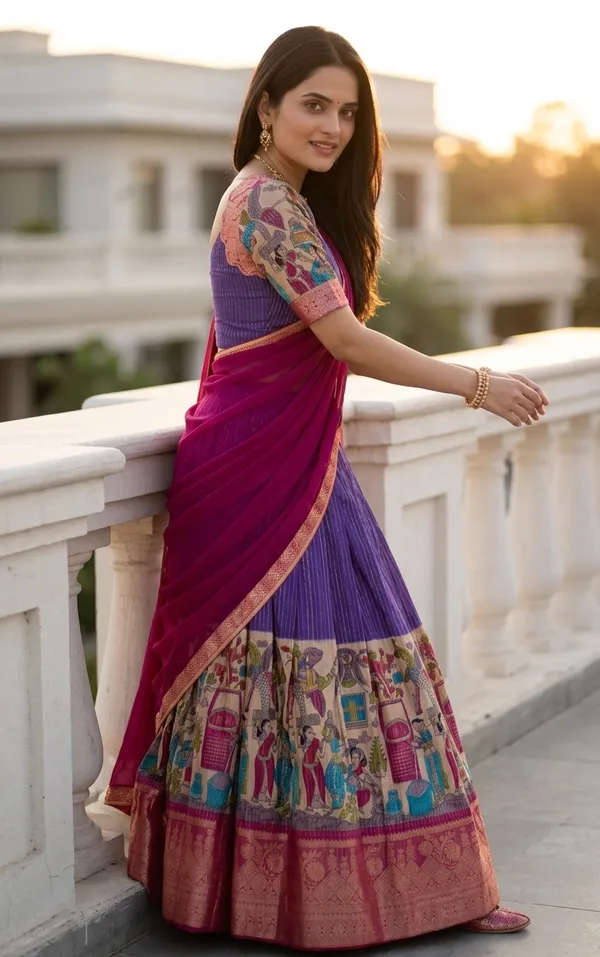 Purple_Dola_Silk_Patola_Print_Foil_Work_Lehenga_Choli_For_Women