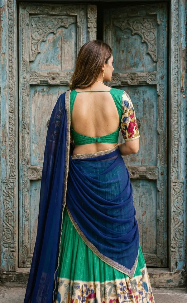 Rama_Green_Dola_Silk_Patola_Print_Foil_Work_Lehenga_Choli_For_Women