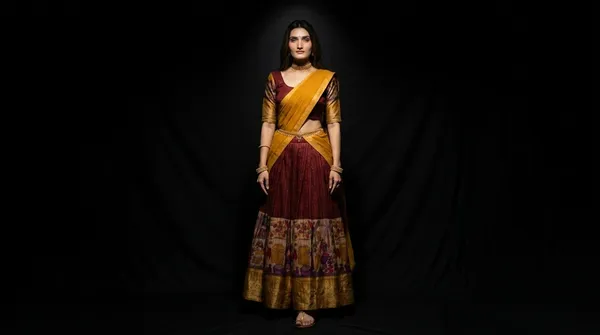 Red_Dola_Silk_Patola_Print_Foil_Work_Lehenga_Choli_For_Women