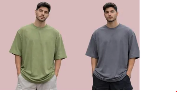 Green_And_Grey_Cotton_T_Shirt_For_Men