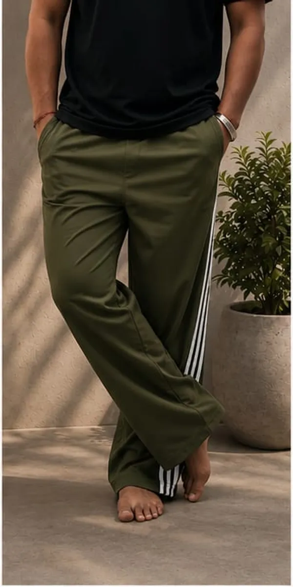 Olive_Nylon_Stretch_Lower_For_Men