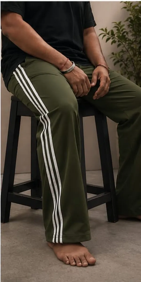 Olive_Nylon_Stretch_Lower_For_Men